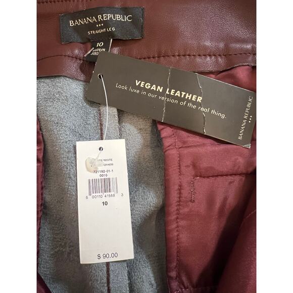 BANANA REPUBLIC FAUX VEGAN LEATHER WOMENS TROUSERS PANTS - Picture 7 of 9